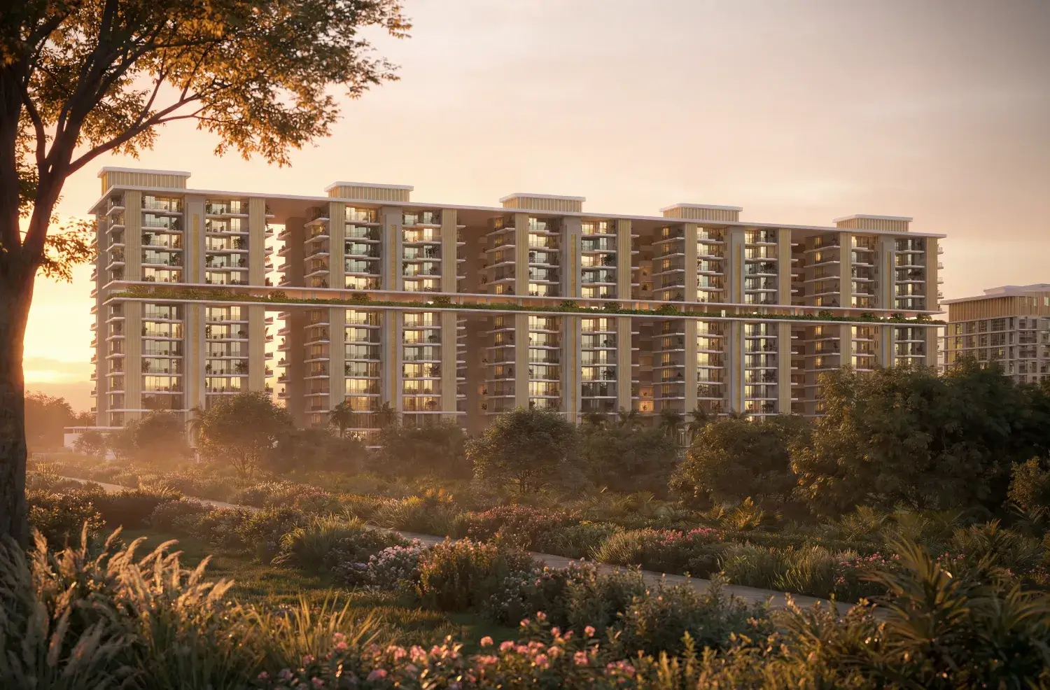 Atlantis Heights forest-facing towers and elevated sky walk